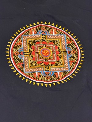 Vtg Shangri-La Nepal Mandala Embroidered Size 48