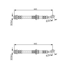 2X BOSCH BREMSSCHLÄUCHE VORNE PASSEND FÜR OPEL AGILA LINKS+RECHTS