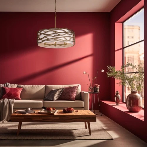 Minka Lavery 3718 Branch Reality 6 Light 28"W Pendant - Textured Ashen Gold - Picture 4 of 12