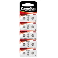 10-Pack Camelion Watch Battery AG5 1.5V Camera, Calculator, Key Fob