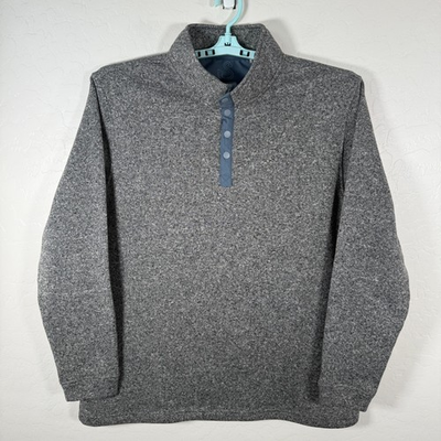 #ad Swannies Sweater Mens 3XL Gray Snap 1 4 Fleece Pullover Golf Performance Heather $29.99