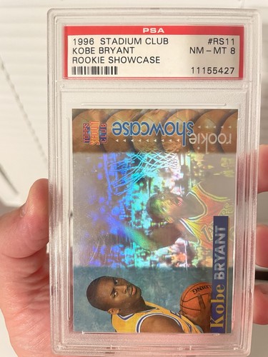 Topps 1996-97 Stadium Club Kobe Bryant Rookie Showcase RS11 PSA 8 Lakers