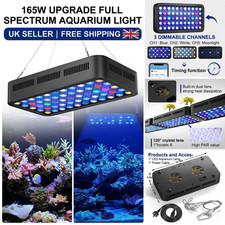 165W WiFi LED Aquarium Light Dimmable Reef Coral Fish Tank Lamp App Control UK