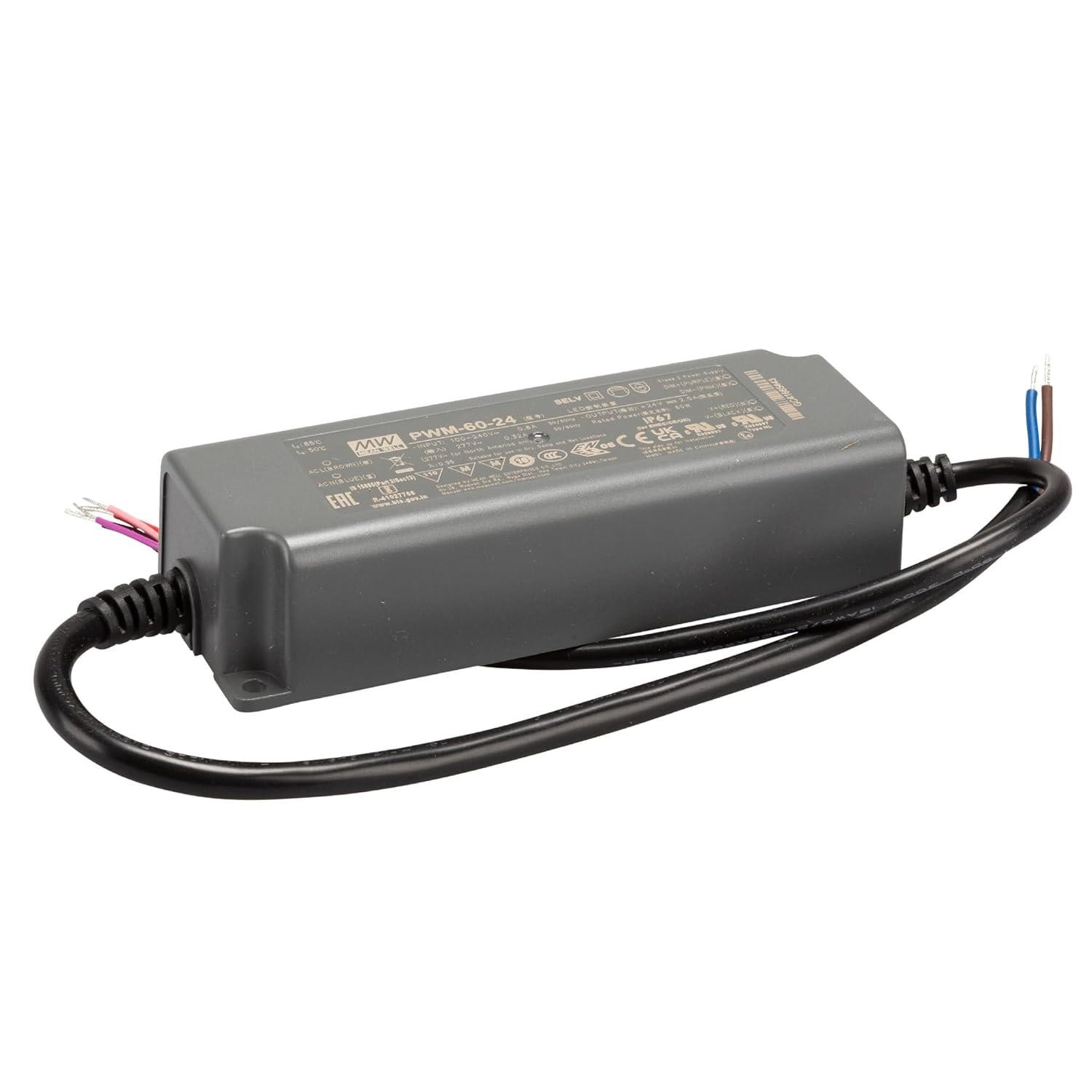 Transformateur Mean Well PWM-60-24KN avec gradation KNX native pour domotique