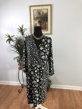 Talbots Women Dresses L Black & White Whimsigoth Sleeveless Fairy Core Mob Wife