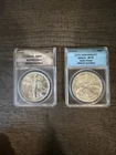 1993 ANACS MS69 & 2006-W SP70 Satin 20th Anniversary Silver Eagles