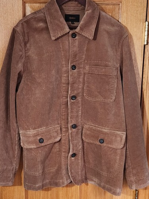 #ad Quince Organic Stretch Corduroy Chore Jacket Men Med Warm Brown Utility VTG Vibe $39.99