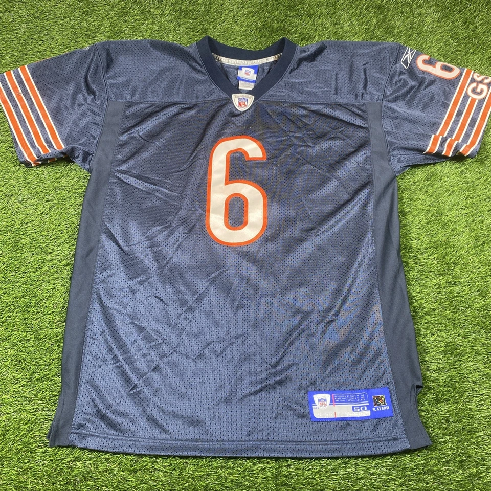 Camiseta Jay Cutler Chicago Bears Para Hombre 50 Cosida Reebok NFL Fútbol #6 Azul  Foto 2 de 4