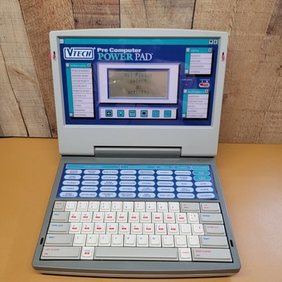 VTech Pre Computer Power Pad Vintage Educational Learning Toy Grey 32-0682-426