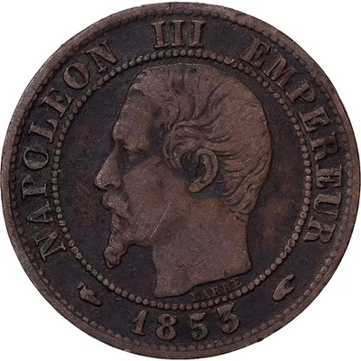 France, Napoléon III, Centime, 1853, Paris, Bronze, TB+, Gadoury:86, KM:775.1 - Photo 1/2