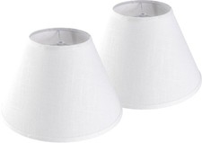 White Lamp Shades Set of 2Small Barrel Lampshade for Table and Floor Lamp 5.5...