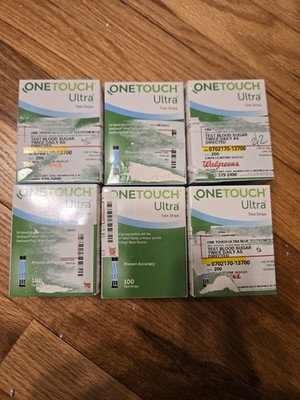 100 One Touch Ultra Blood Glucose Test Strips - EXPIRED 2022 SEALED