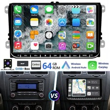 DAB+ Android 15 Carplay Autoradio GPS RDS Für VW GOLF 5 6 Touran EOS Tiguan Polo