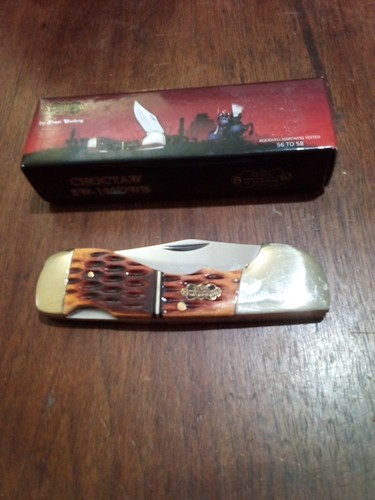NIB STEEL WARRIOR LOCKBACK CHOCTAW BONE POCKET KNIFE NICE SHIPS FAST AND SAFE!!