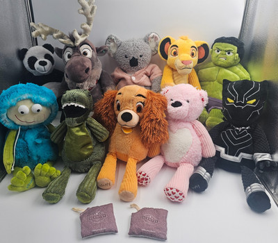 LOT (10) SCENTSY Buddy PLUSH Disney SVEN Hulk BLACK PANTHER Lady BEARS Simba
