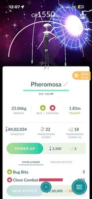 Shiny Pheromosa With Wormhole Background - Super Rare - Fast Delivery - Safe