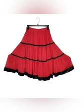 Women's flamenco skirt size small waltz swing full dance ballroom tiered lined