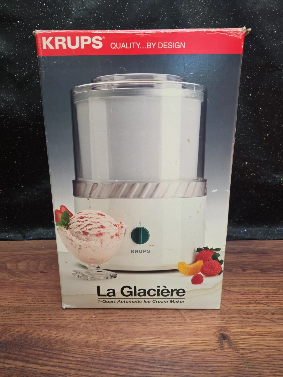 Krups La Glaciere 1-Quart Automatic Ice Cream Maker Model 337 Made in Italy