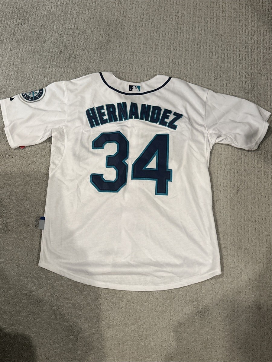 FELIX HERNANDEZ Seattle Mariners Custom Sewn MLB Baseball JERSEY Sz 48  NEW NWT