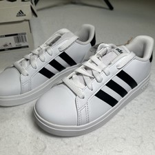 adidas Grand Court Low White Youth Size 2 PS GW6511