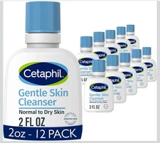 Cetaphil Daily Facial Cleanser 2 Fl Oz Pack of 12 for Normal To Dry Skin.