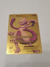 Carta Mewtwo EX Pokemon rara lamina d'oro fan made LP #98/99