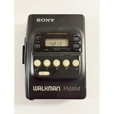 Sony Walkman WM-FX20 Cassette Player Radio Black Vintage Portable SEE DESCRIPTIO