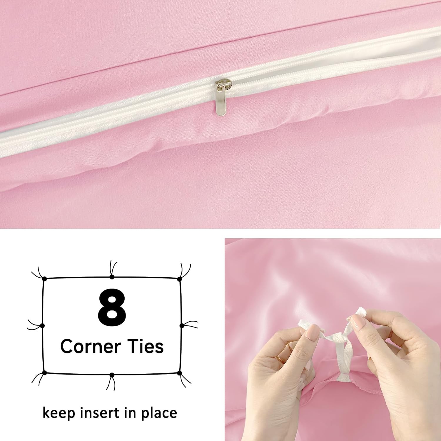 Mejoroom Blush Pink Duvet Cover Queen Size – Queen, 