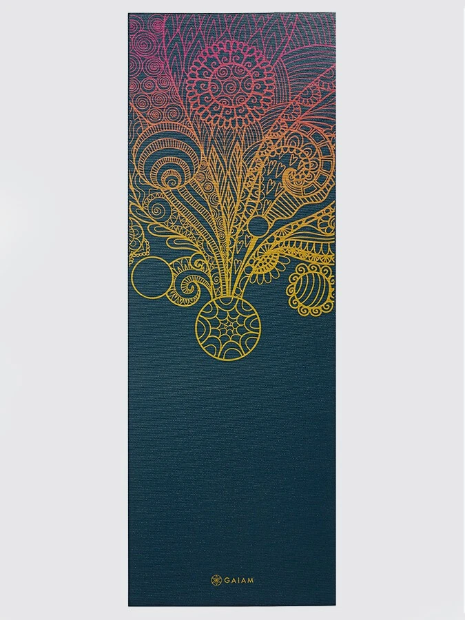 Gaiam Vivid Zest Yoga Mat 4mm Antideslizante Gimnasio Ejercicio Fitness Entrenamiento Pilates Mat Foto 2 de 4