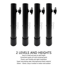 —4Pcs Folding Table Risers Extenders Stainless Steel Counter Height Leg