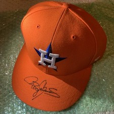 Roger Clemens Signed Astros Ball Cap With An Admit One Ticket & Auto Pic...