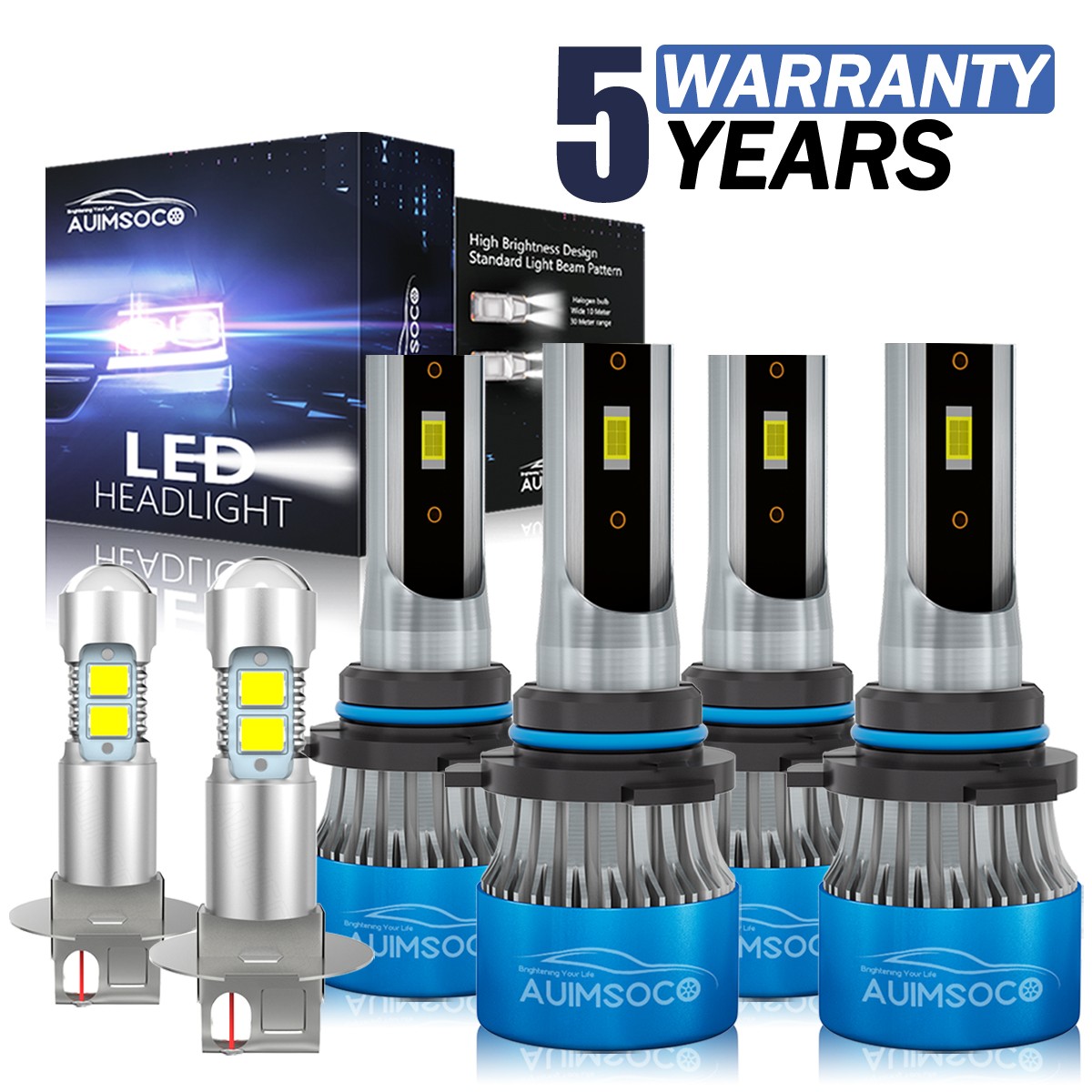 For Isuzu Axiom 2002-2004 6500K LED Headlight Fog Light Bulbs Combo Kit White