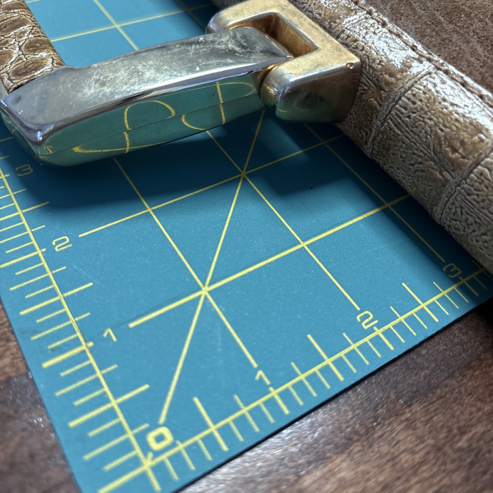 Vtg Satchel w Key Brown Patchwork Document Portfo… - image 19