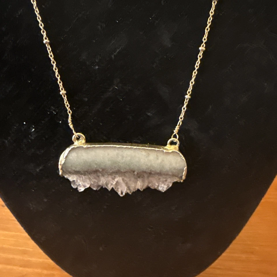 Colar de cristal de prata esterlina - Imagem 2 de 2