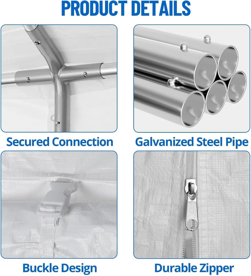20'X40' 20'X32' Party Canopy Tent w/ 10 Sidewalls Heavy Duty Wedding Gazebo Shed - Image 2 of 4