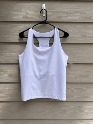 Albion Women's White Racerback  Tank Top Blouse, Size S (A28) NWT