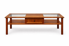 Refinished G-Plan Teak Coffee Table – Mid-Century Modern with Glass Top & Drawer