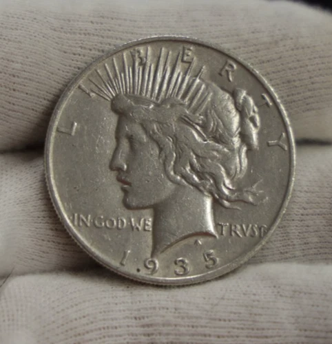 1935 S US Peace Silver Dollar $1 VF (Cleaned)
