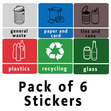 Recycling Stickers Recycle Labels different Sizes Wheelie Bin Waste Bin