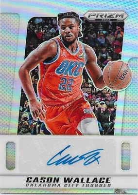 2024-25 Panini Prizm Deca Cason Wallace Silver Prizm Auto #PDS-WAL