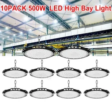 10X 500W UFO LED High Bay Light Shop Lights Warehouse Commercial Lighting Lamp