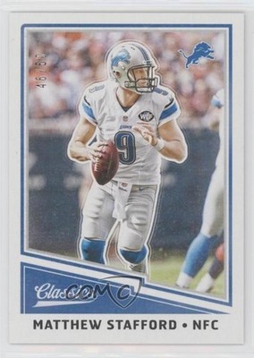 2017 Panini Classics Blank Back 46/50 Matthew Stafford #22 hv6