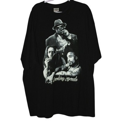 Pro 5 4XL T Shirt Bob Marley Tupac The Notorious B.I.G Smoking Legend 