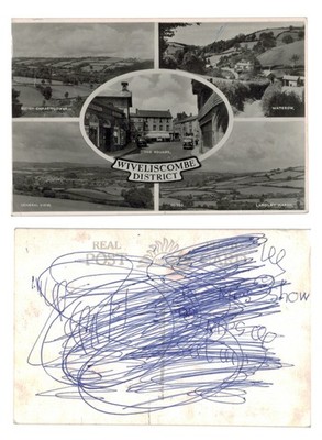 Alte Postkarte - Wiveliscombe District Multi-View Stadtszenen UNBESENDET