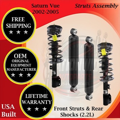 Monroe OEM Front Struts & Rear Shocks For 2002-2005 Saturn Vue 9 Year Warranty