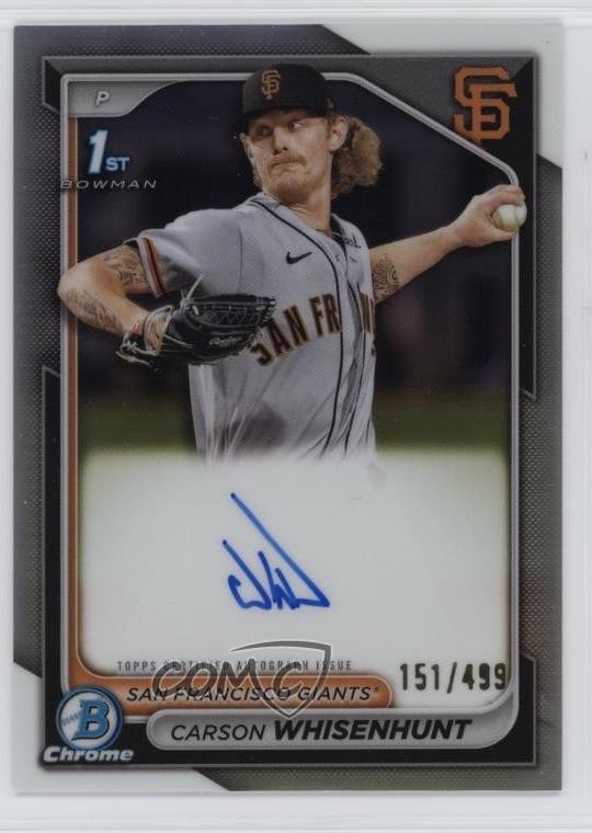 2024 Bowman Chrome Prospect Refractor 151/499 Carson Whisenhunt #CPA-CW Auto 5h0