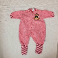 Vintage Cozy Cuffs One Piece Sleeper Convertible Footie 3-6 Months Bear