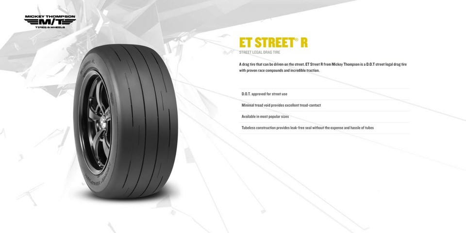 275/50R15 MICKEY THOMPSON ET STREET R STRIP DRAG TIRES PAIR SET OF 2 | eBay