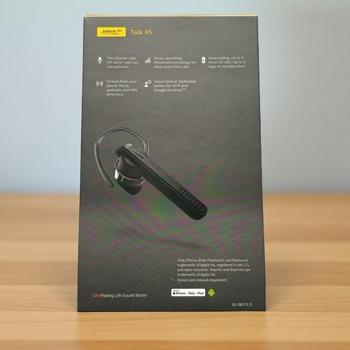 Jabra Talk 45 Black Bluetooth Mono Headset with Noise Cancellation - 第 3/4 張圖片
