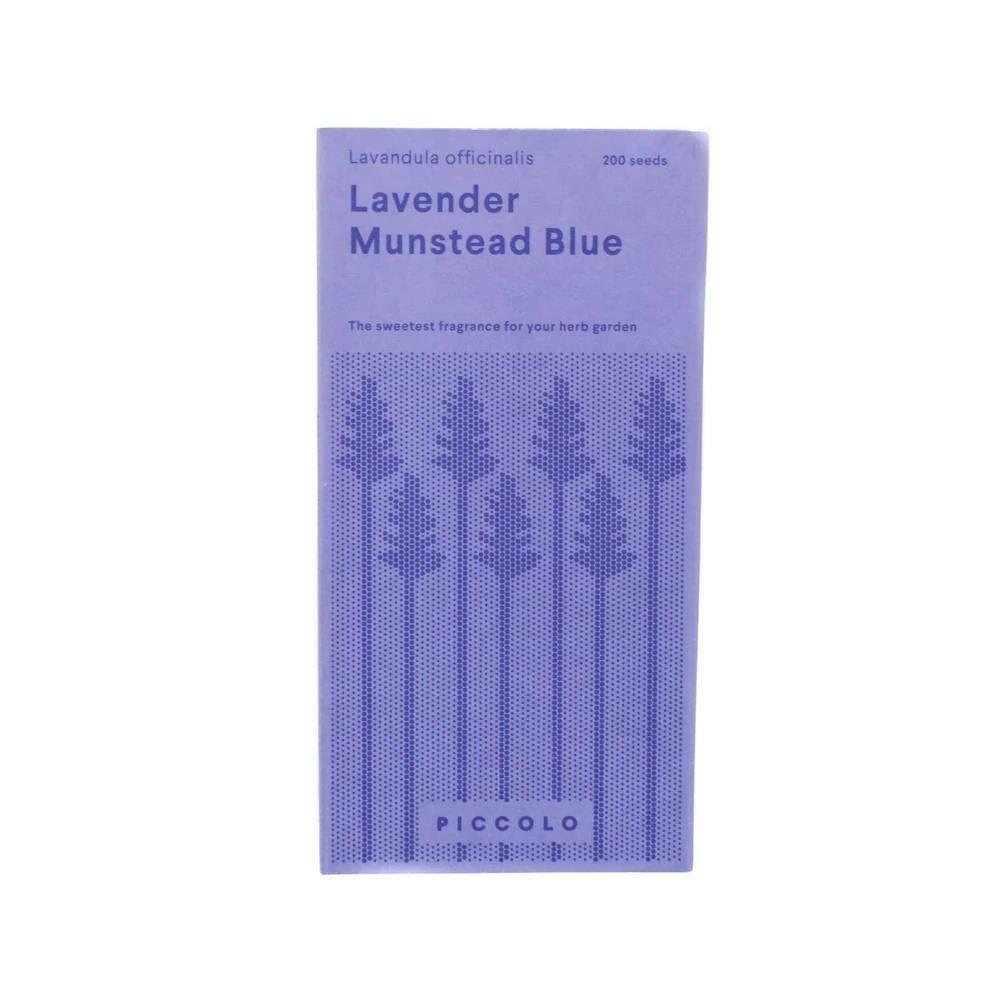 Piccolo Flowers Open Pollinated Urban Grow Lavander Munstead Blue Seeds Packet